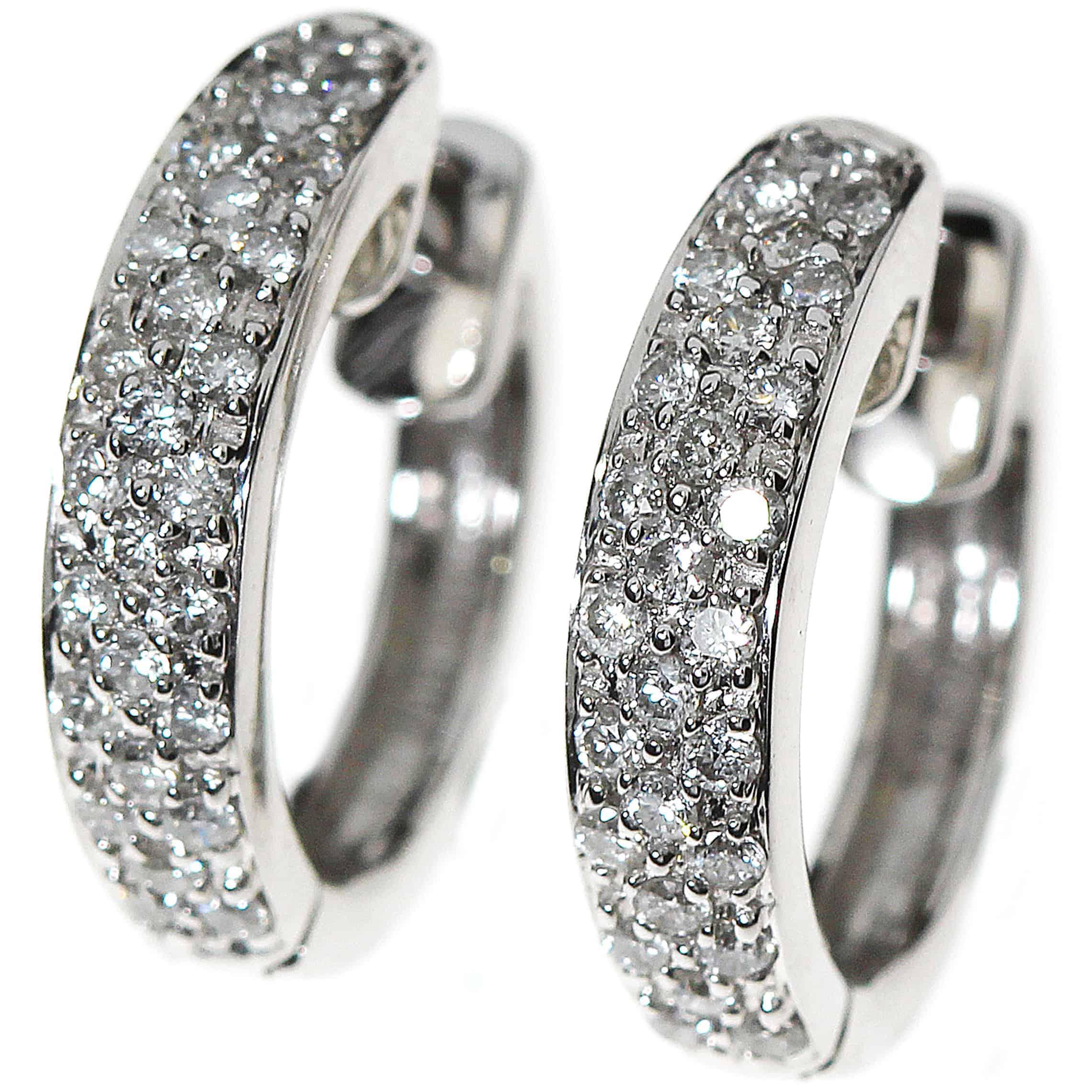 Diamant øredobber i hvitt gull, 0.30CT TWSI - Diamanthuset