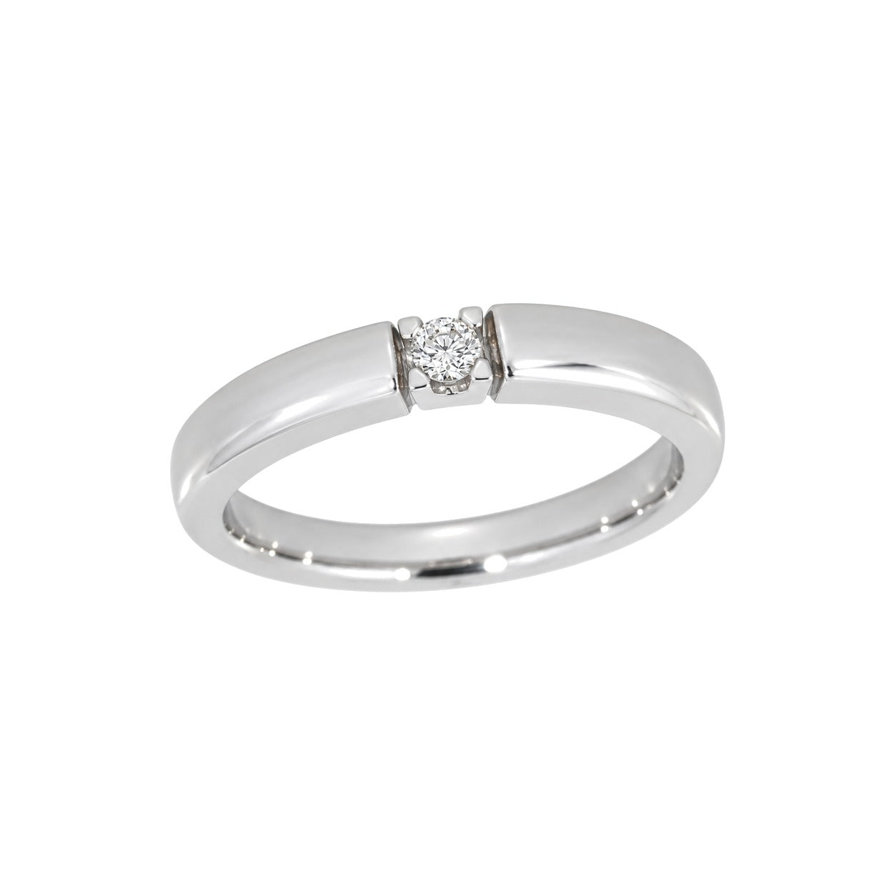 Alliansering i hvitt gull, 0.05CT TWSI - Diamanthuset