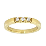 Alliansering i gult gull 3 dia, tot 0.15CT TWSI - Diamanthuset