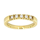 Alliansering i gult gull 5 dia, tot 0.15CT TWSI - Diamanthuset
