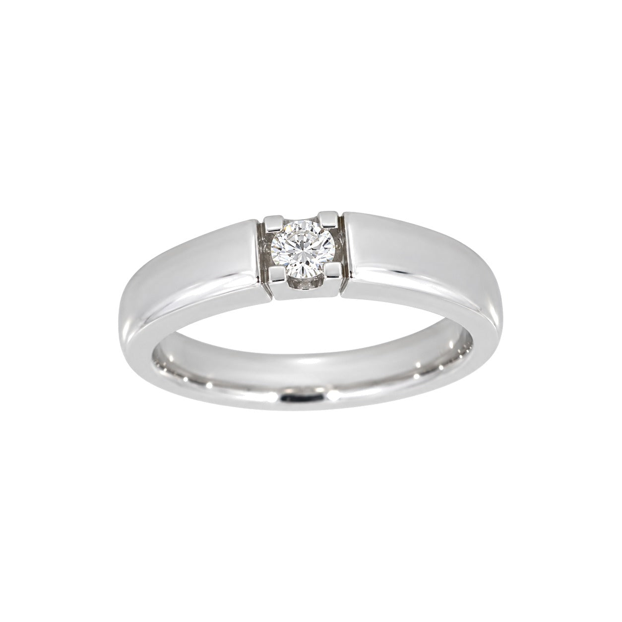 Alliansering i hvitt gull, 0.07CT TWSI - Diamanthuset