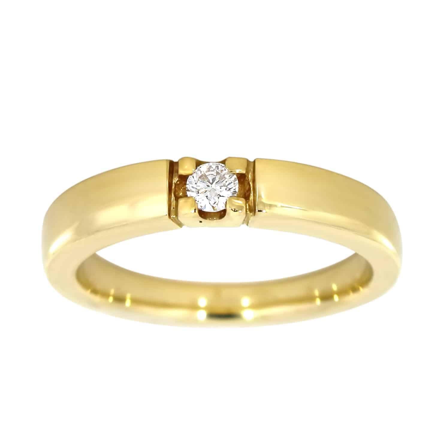 Alliansering i gult gull, 0.07CT TWSI - Diamanthuset