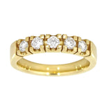 Alliansering i gult gull 5 dia, tot 0.50CT TWSI - Diamanthuset