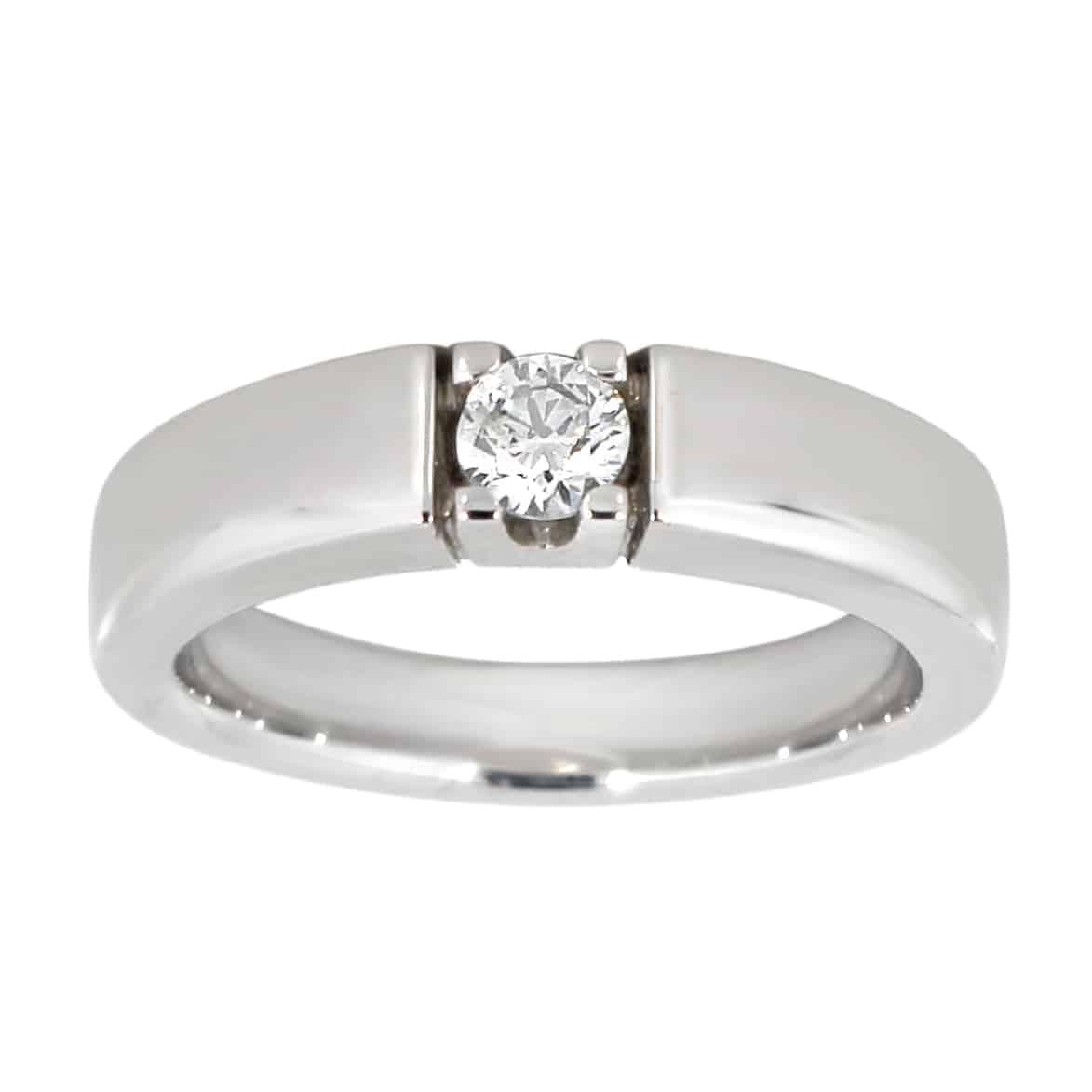 Alliansering i hvitt gull, 0.25CT TWSI - Diamanthuset