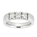 Alliansering i hvitt gull 3 dia, tot 0.90CT TWSI - Diamanthuset